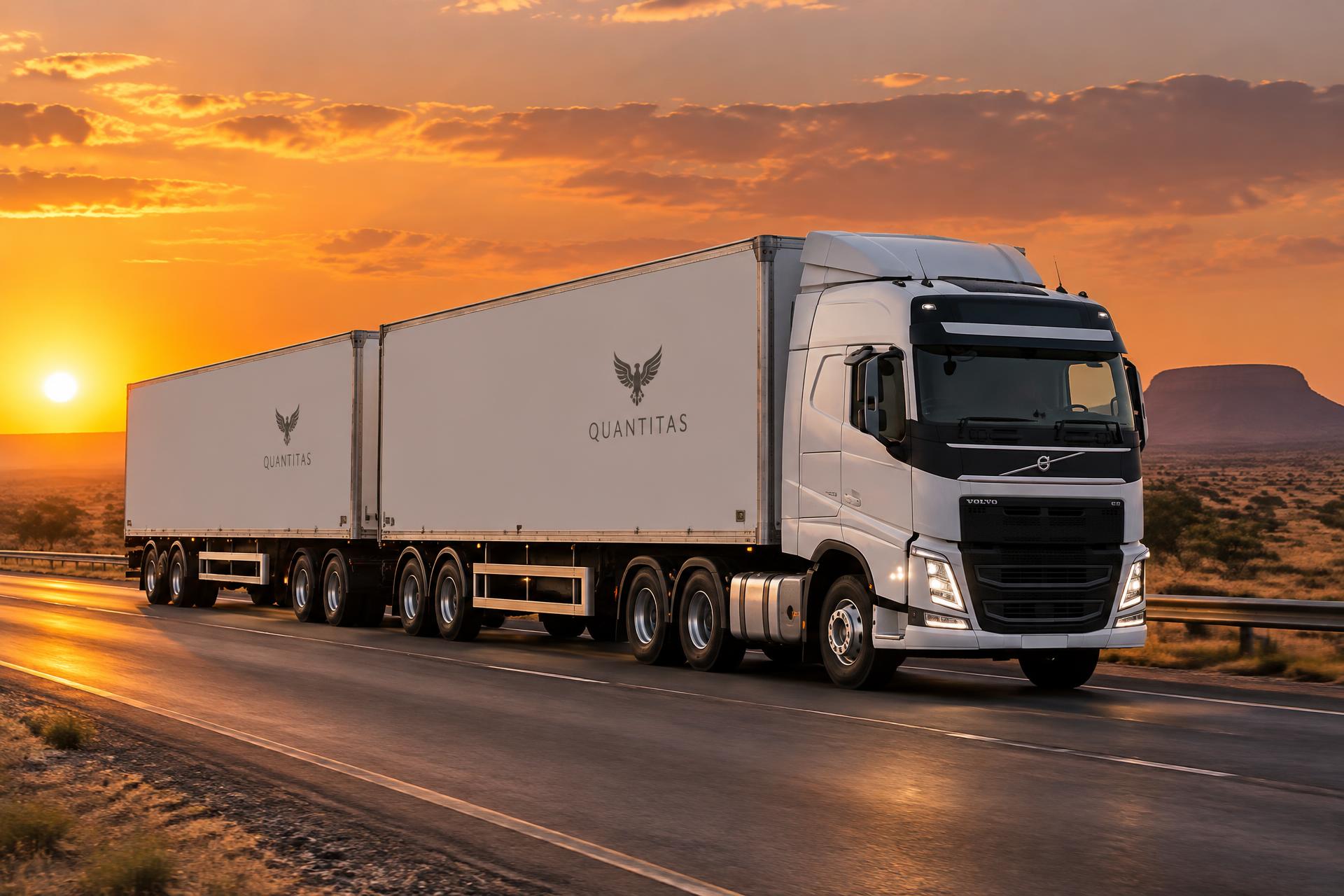 Quantitas Volvo hardbody truck and trailer — More space, less cost, every load